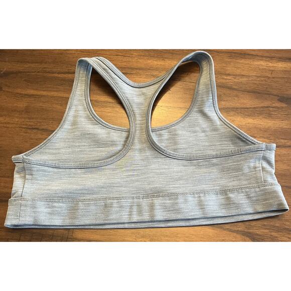 Nike Swoosh Dri-fit Light Support Sports Bra Heather Gray Sz M Racerback Comfort - Picture 3 of 5